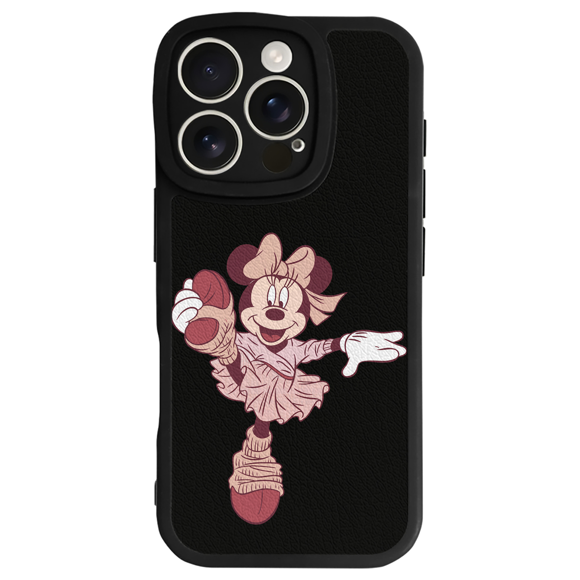 （画像用） ミッキーマウス Mickey Mouse 【iPhone 16シリーズ対応】シリコンスマホケース（レザー調） 材質：シリコン